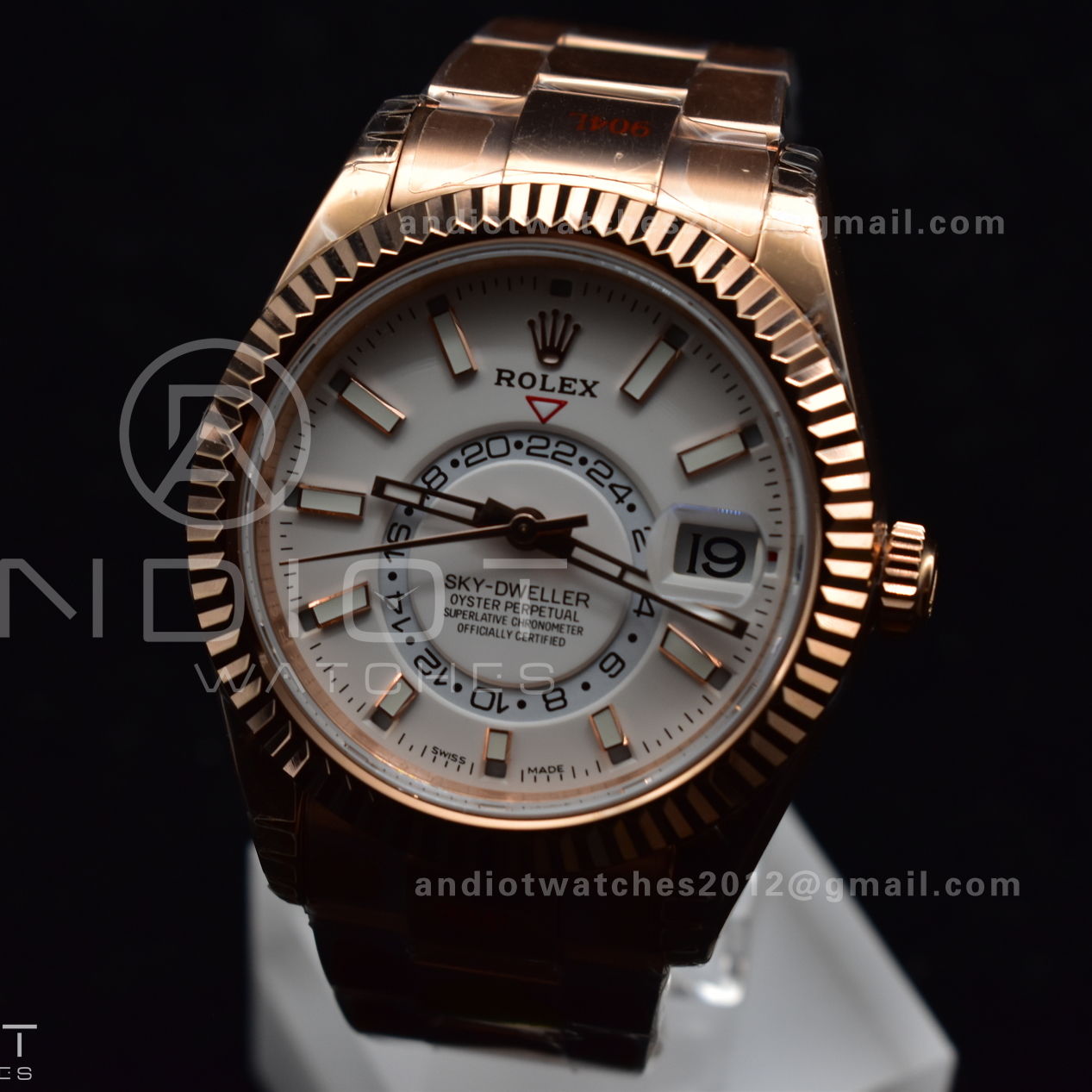 Skydweller YG Noob Best Edition White Dial on YG Bracelet A23J